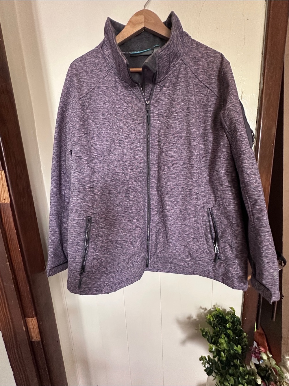 Free Country Heather Purple Full-Zip Jacket Women’s Size 3X